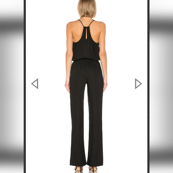 Amanda Uprichard Track Jumpsuit with Contrast Piping and Side Slits Small - Picture 2 of 16